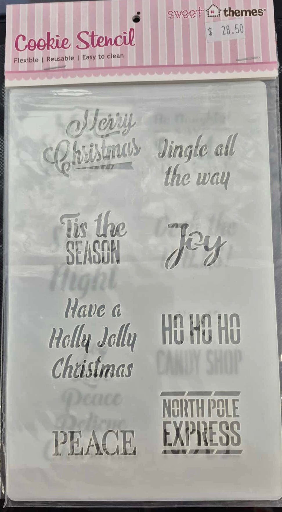 Christmas Words Stencil
