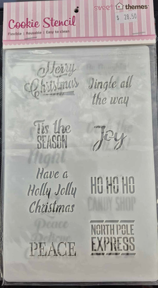 Christmas Words Stencil