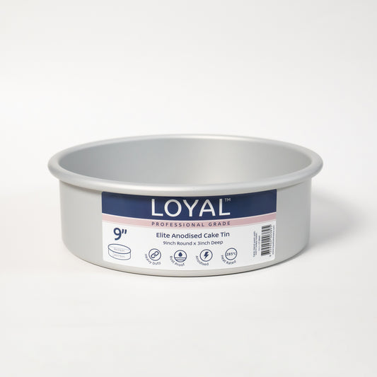 LOYAL Elite Anodised Cake Tin Round (9in) - 4” Deep