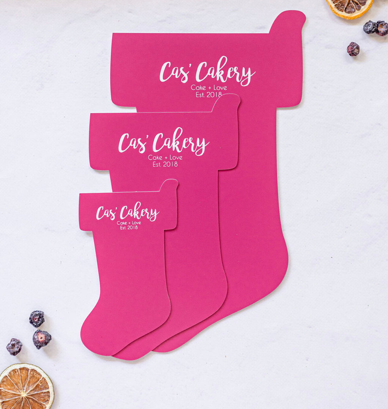 Cas' Cakery Origional Size Template - Christmas Stocking