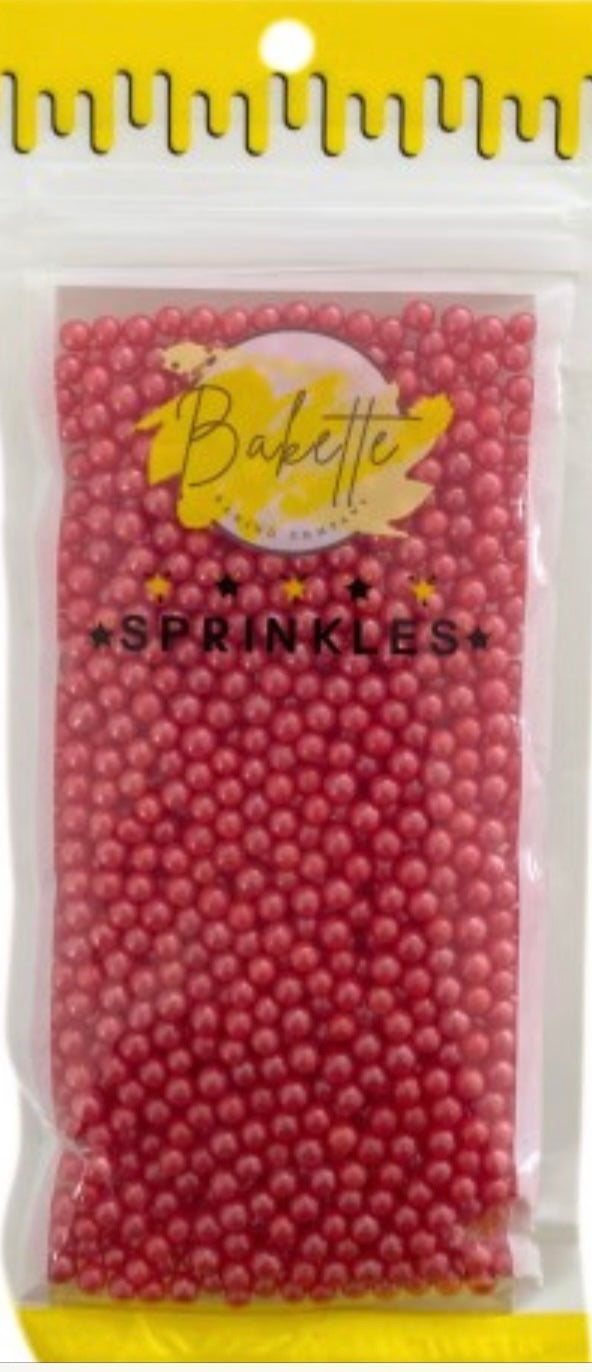 Pearly Red Sugar Pearls 50g