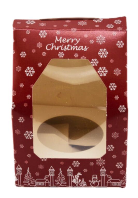 1 SINGLE CHRISTMAS CUPCAKE BOX - 5 INCH DEEP ICONIC CAKE ART