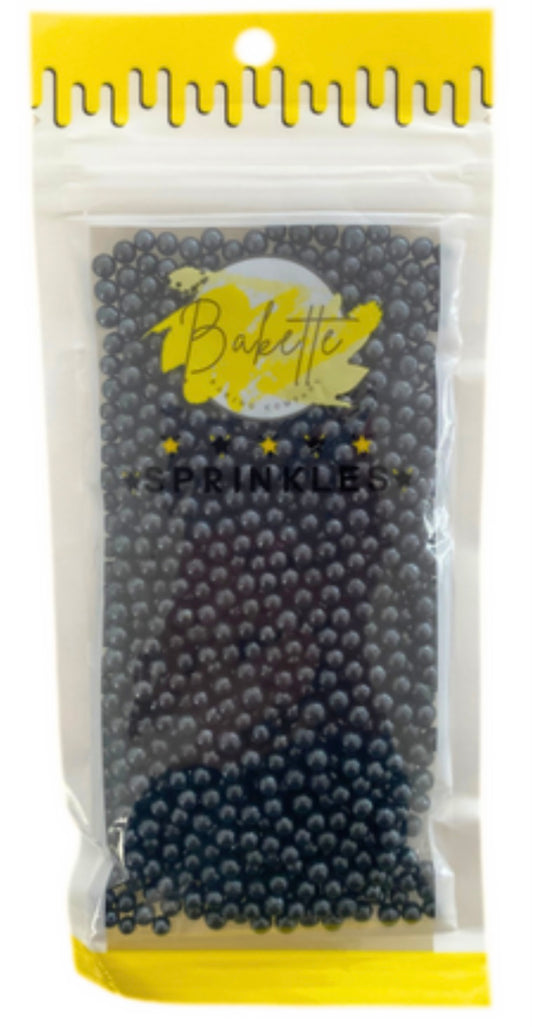 Pearly Black Sugar Pearls 50g