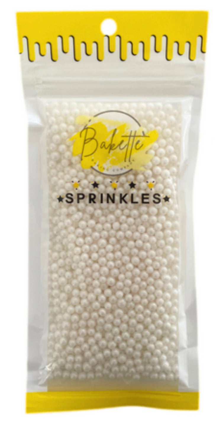 Pearly White Sugar Pearls 50g