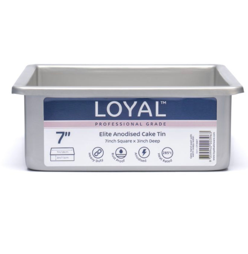 LOYAL Elite Anodised Cake Tin Square (7in)