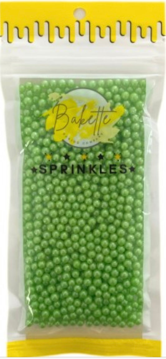 Pearly Green Sugar Pearls 50g