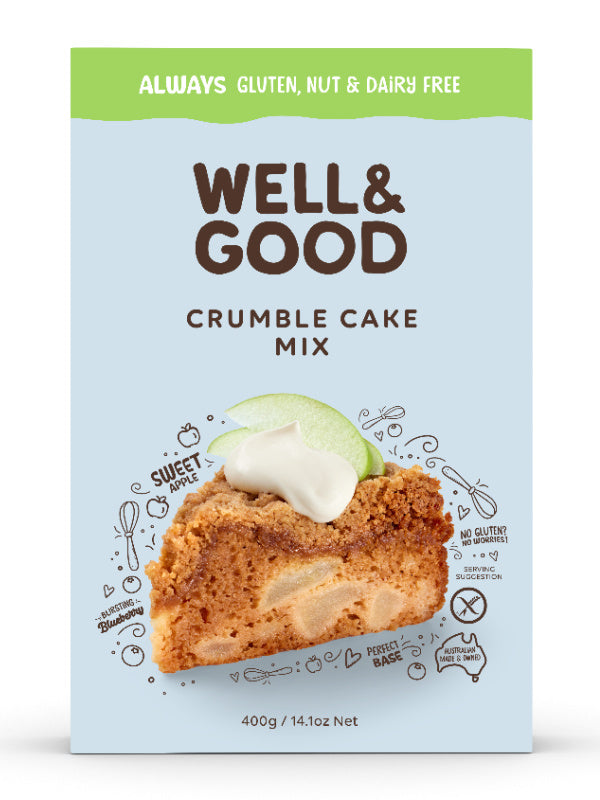 Gluten Free Crumble Cake Mix Well and Good- 340g
