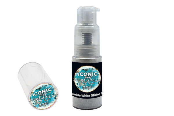 Sparkle White Puff Iconic Glitter Dust Pump