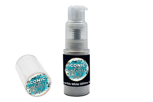 Sparkle White Puff Iconic Glitter Dust Pump