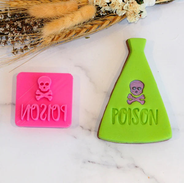 Poison emboss 3d printed cookie stamp