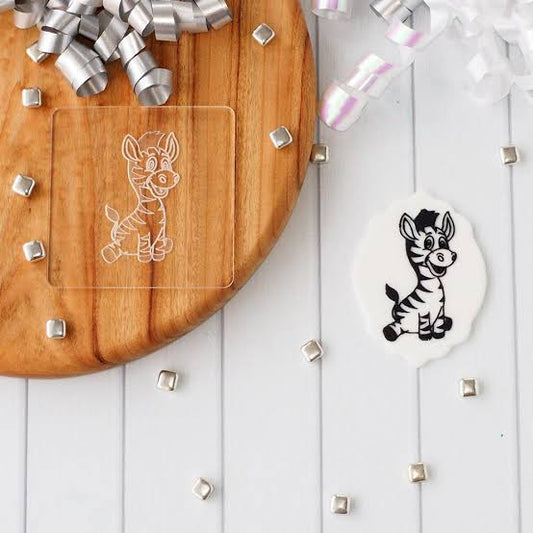 Zebra Baby Raise It Up / Deboss Cookie Stamp