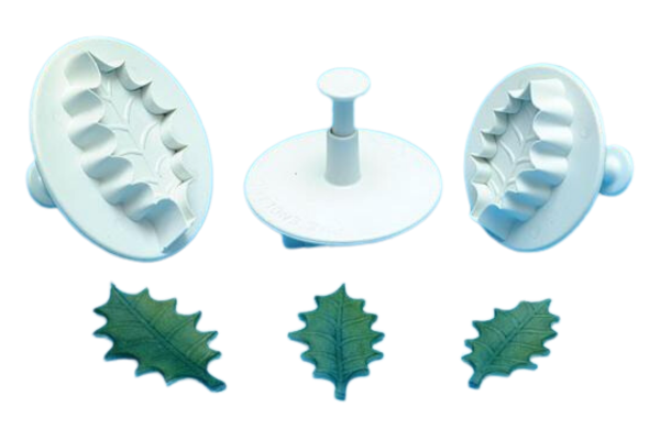 HOLLY LEAF SMALL PLUNGER CUTTERS SET OF 3