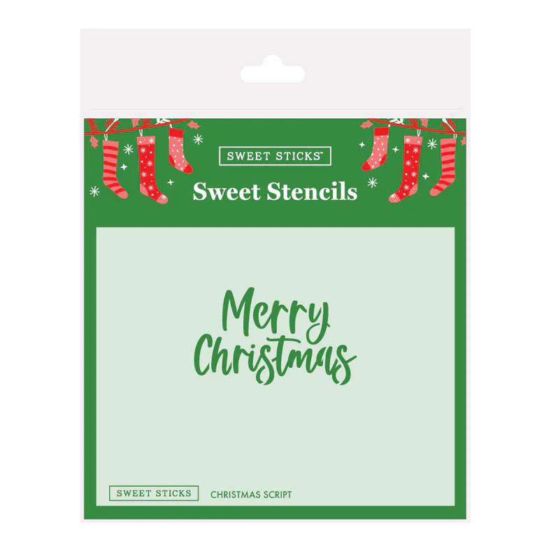 Sweet Sticks CHRISTMAS SCRIPT Stencil