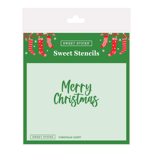 Sweet Sticks CHRISTMAS SCRIPT Stencil