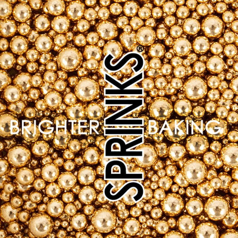 500G BUBBLE & BUBBLR SHINY GOLD SPRINKLES - BY SPRINKS