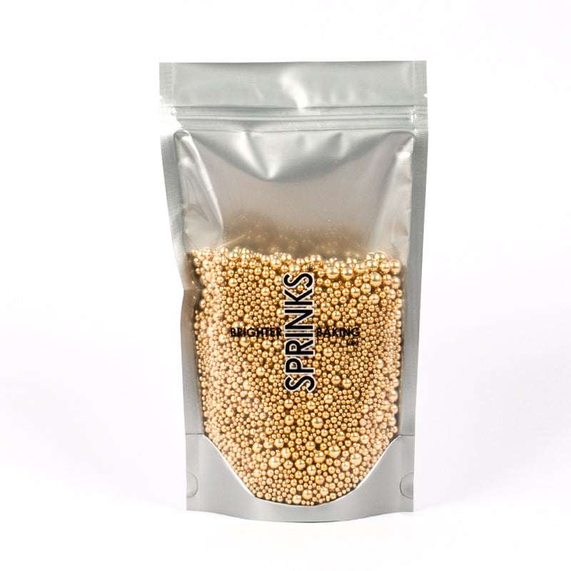 500G BUBBLE & BUBBLR SHINY GOLD SPRINKLES - BY SPRINKS