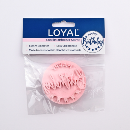 LOYAL Cookie Embosser Stamp Happy Birthday