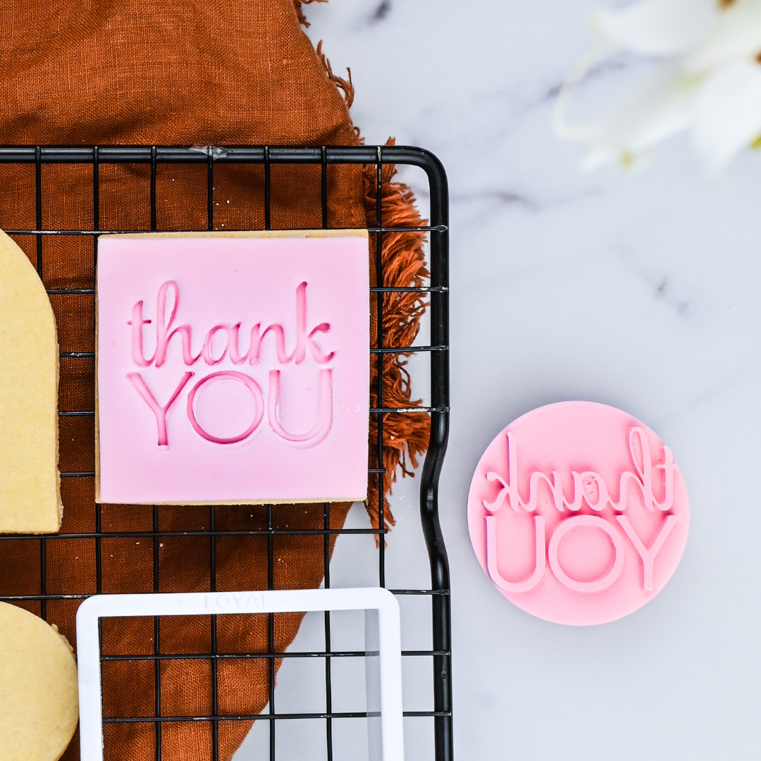 LOYAL Cookie Embosser Stamp Thank you