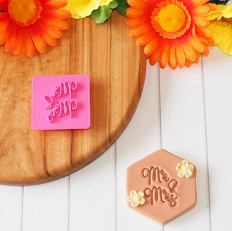 Wedding - Mr and Mrs Emboss 3D Printed Cookie Stamp