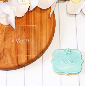 Wedding - Mr and Mrs Raise It Up / Deboss Cookie Stamp