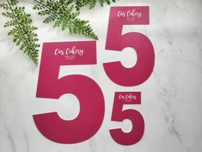 Cas' Cakery Mini Size Number Template 5