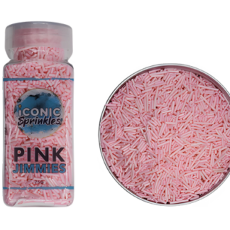 75g Pearl Pink Jimmies – Iconic Sprinkles