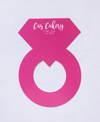 Cas' Cakery Origional Size Template - Engagement Ring