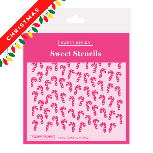 Candy Cane Scattered Stencils by Sweet Sticks