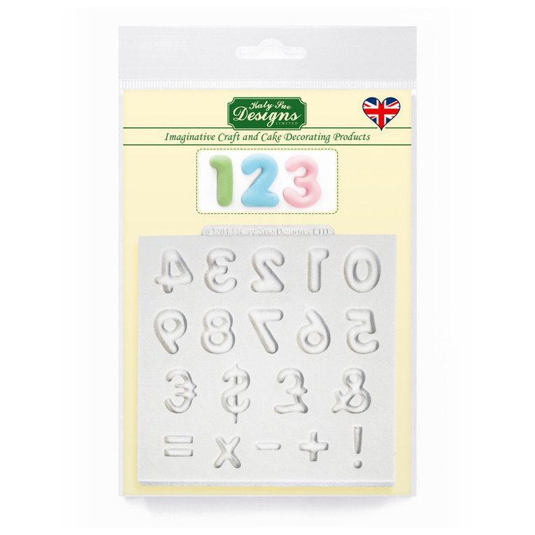 Domed Numbers Silicone Mould - Katy Sue Mould