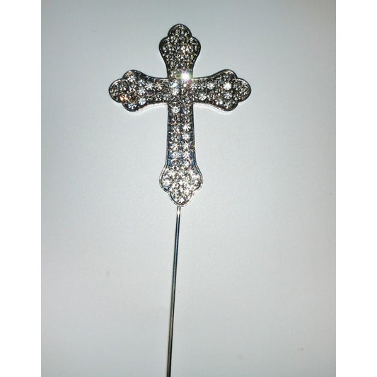 DIAMANTE CROSS SYMBOL - CHRISTENING / COMMUNION - CAKE TOPPER