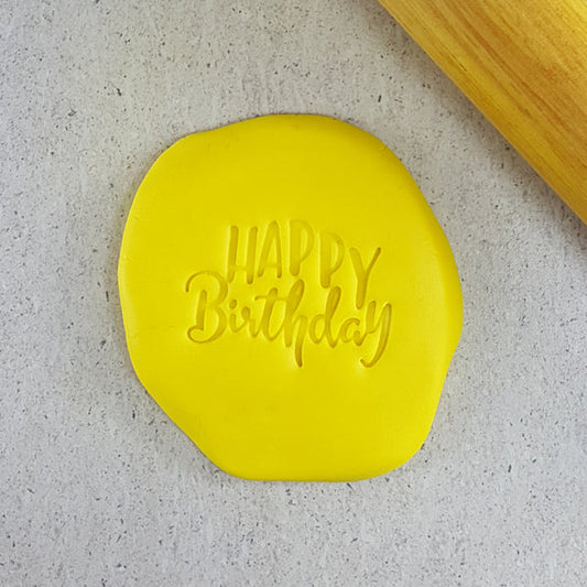 Happy Birthday Embosser Custom Cookie Cutters - EMB102