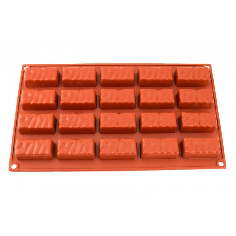 20 CAVITY CHOCOLATE BAR - SILICONE CHOCOLATE MOLD / FLEXIBLE BAKING MOULD
