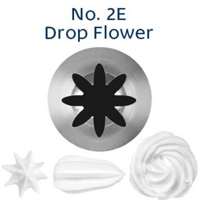 LOYAL No.2E DROP FLOWER MEDIUM S/S Piping Tip