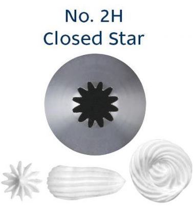 LOYAL No.2H CLOSED STAR MEDIUM S/S Piping Tip