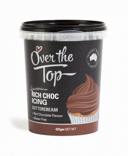 Over The Top Butter Cream Icing - Brown - 425g - Gluten Free