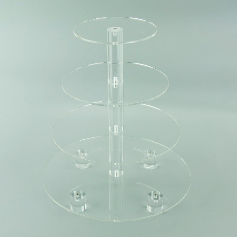 4 TIER ROUND 4MM THICK CAKE STAND