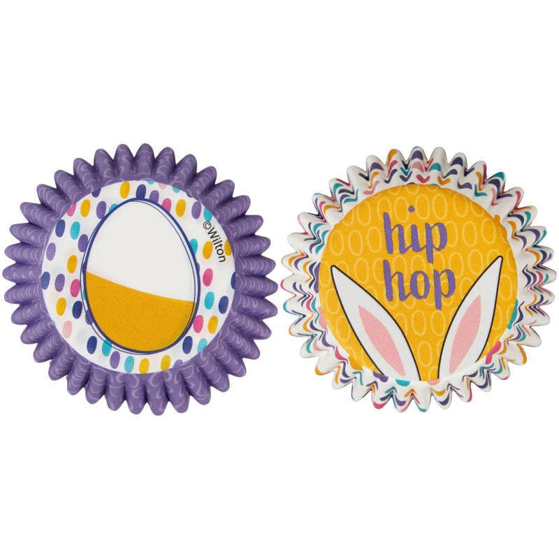 Wilton Easter Eggs and Hip Hop Mini Cupcake Liners, 100-Count