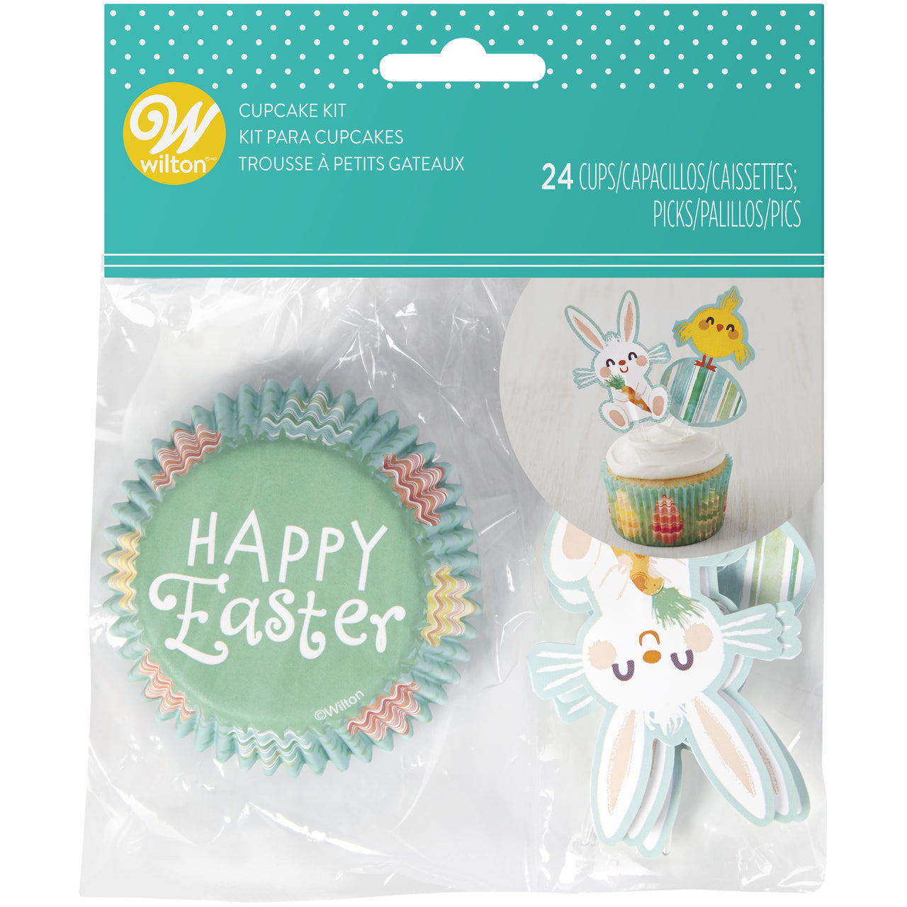 WILTON HAPPY EASTER CUPCAKE COMBO PACK 24PC