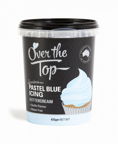 Over The Top Butter Cream Icing - Pastel Blue - 425g - Gluten Free