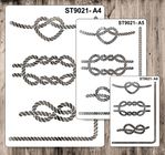 9021 Pattern - Knots 2 - Set of 3 Stencils