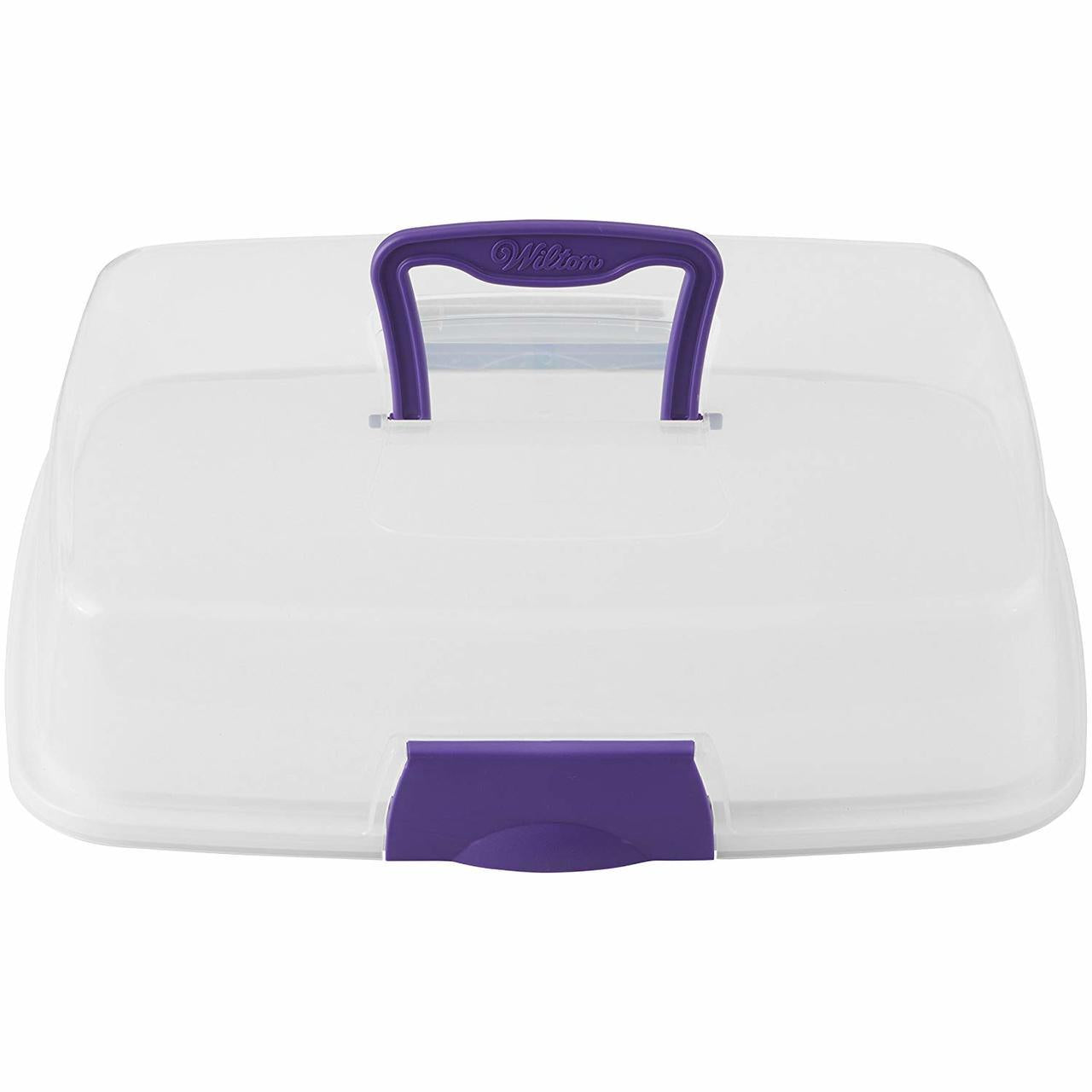 WILTON 2 IN 1 REVERSIBLE RECTANGLE CUPCAKE AND CAKE CARRIER CADDY