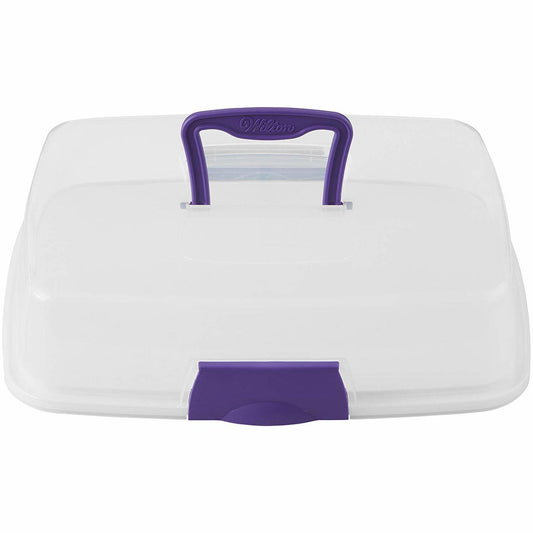 WILTON 2 IN 1 REVERSIBLE RECTANGLE CUPCAKE AND CAKE CARRIER CADDY