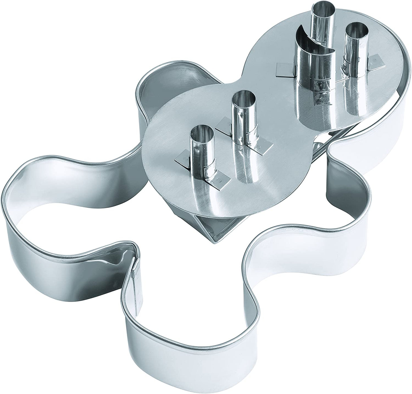 Wilton Holiday Giant Gingerbread Boy Cookie Cutter, Set of 2