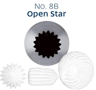 LOYAL No.8B OPEN STAR LARGE S/S Piping Tip