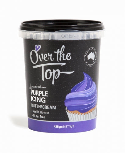 Over The Top Butter Cream Icing - Purple - 425g - Gluten Free