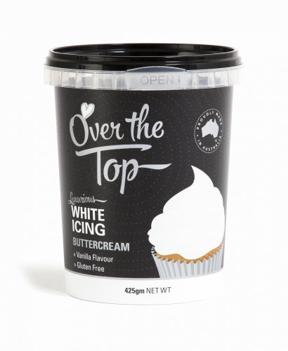 Over The Top Butter Cream Icing - White - 425g - Gluten Free