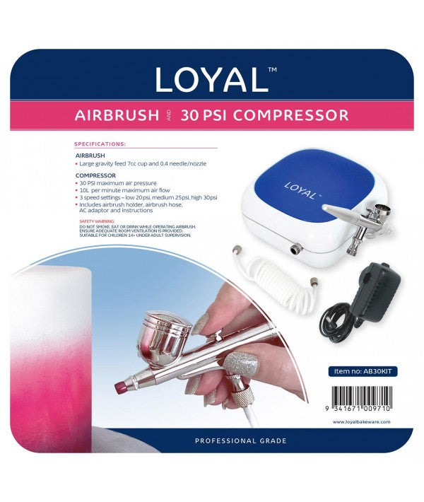 LOYAL High Capacity 7cc Airbrush & 30 PSI Compressor