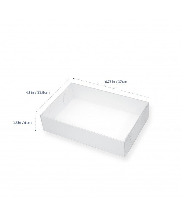 LOYAL CLEAR LID 2 BISCUIT BOX RECTANGLE 6.74x4.5x1.5(H)in