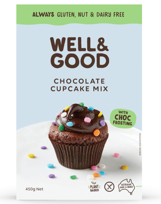 Gluten Free Choc Mousse Cup Cake Mix Well and Good- 400g
