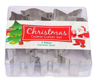 Christmas (Bell & Reindeer) Boxed Mini Cutter Set 7pce